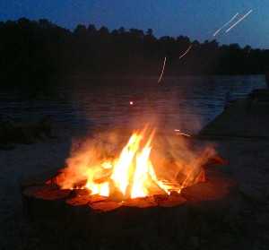 Campfire on Lake