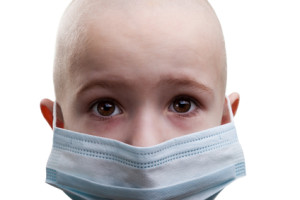 Child in medicine mask